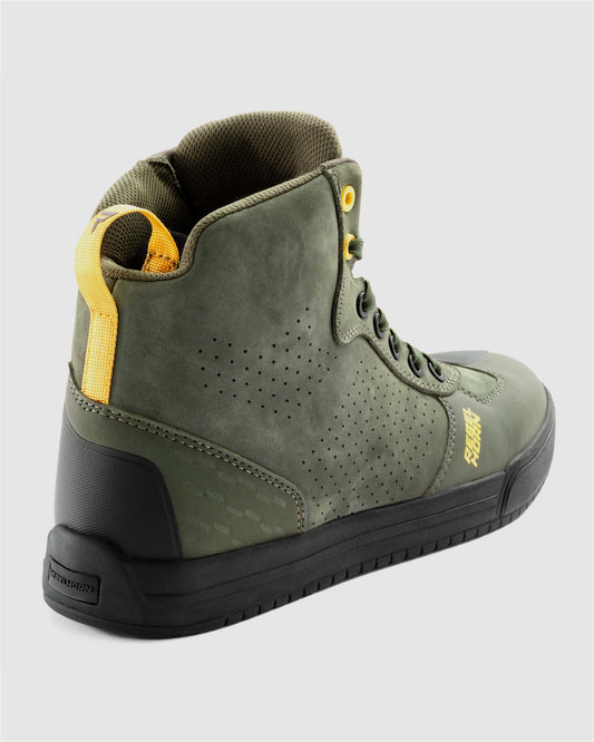 Spike Bottes Moto Olive