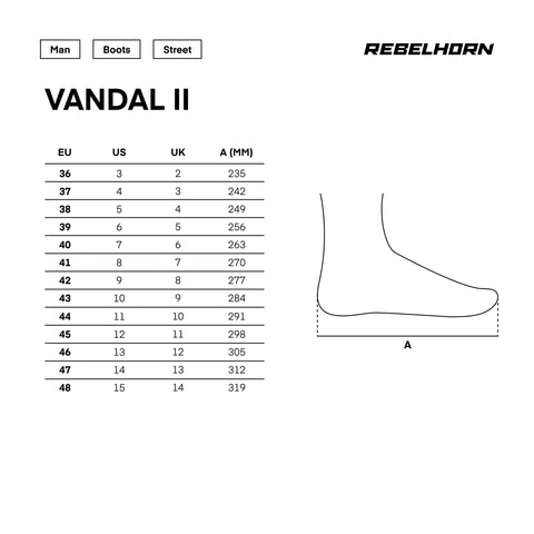 Rebelhorn Vandal II Black/Red Bottes Moto