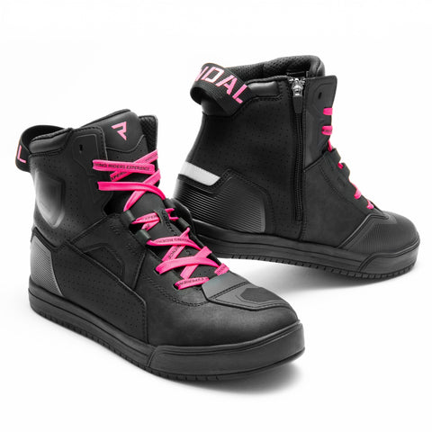 Rebelhorn Vandal II Black/Pink Bottes Moto pour Femme