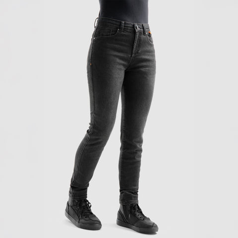 Rebelhorn Bronco Monocouche Black Délavé Jean Moto pour Femme