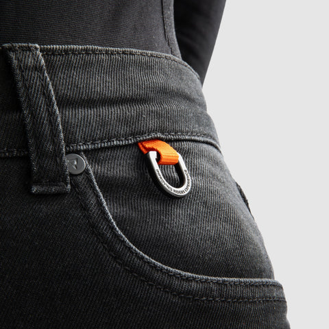 Rebelhorn Bronco Monocouche Black Délavé Jean Moto pour Femme