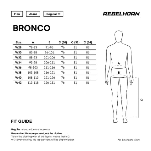 Rebelhorn Bronco Monocouche Black Délavé Jean Moto