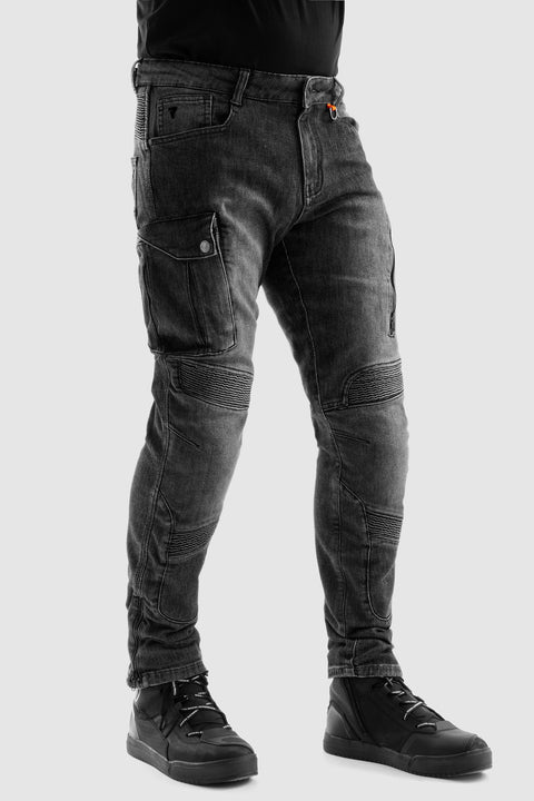 Rebelhorn Vandal Monocouche Black Délavé Jean Moto