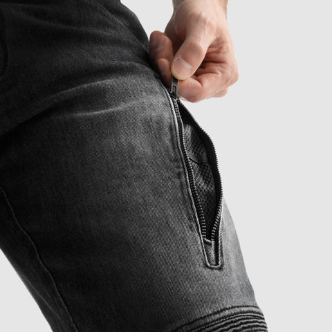 Rebelhorn Vandal Monocouche Black Délavé Jean Moto