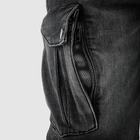Rebelhorn Vandal Monocouche Black Délavé Jean Moto