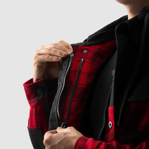 Shifter Noir/Rouge Chemise Moto