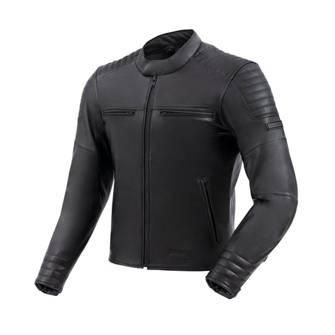 Hunter II Black Veste en Cuir de Moto