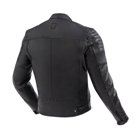 Hunter II Black Veste en Cuir de Moto
