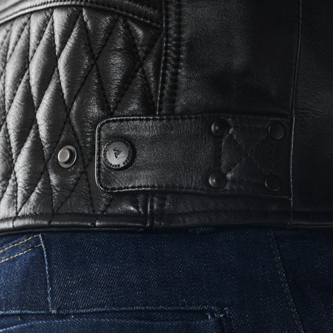 Hunter II Black Veste en Cuir de Moto