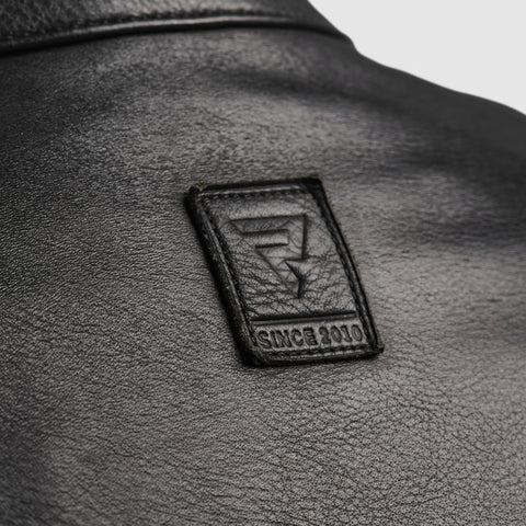 Hunter II Black Veste en Cuir de Moto