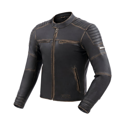 Hunter II Vintage Brown Veste en Cuir de Moto
