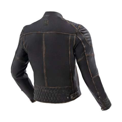 Hunter II Vintage Brown Veste en Cuir de Moto