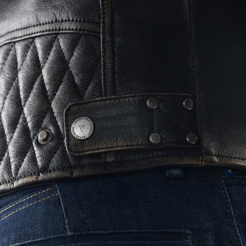Hunter II Vintage Brown Veste en Cuir de Moto