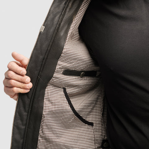Hunter II Vintage Brown Veste en Cuir de Moto