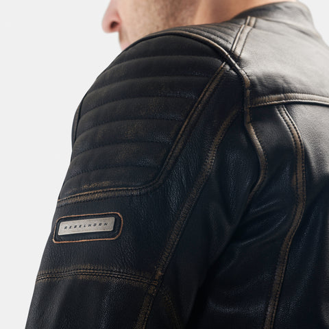 Hunter II Vintage Brown Veste en Cuir de Moto