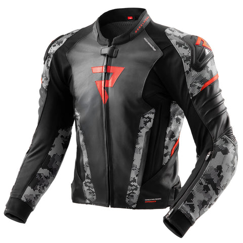 Rebelhorn Veloce Camo Black/Grey/Fluo Veste en Cuir
