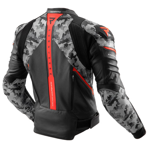 Rebelhorn Veloce Camo Black/Grey/Fluo Veste en Cuir