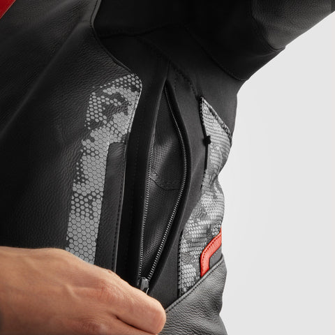 Rebelhorn Veloce Camo Black/Grey/Fluo Veste en Cuir