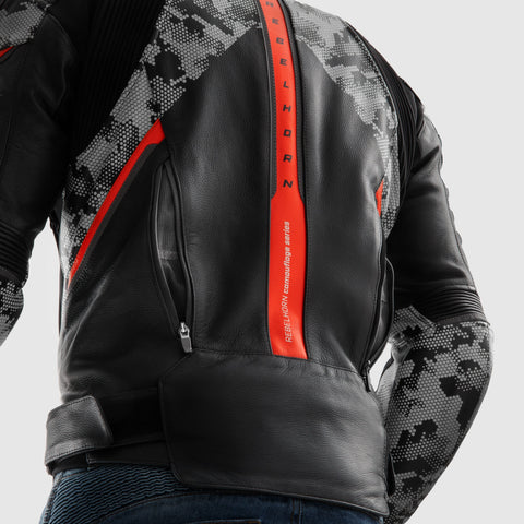 Rebelhorn Veloce Camo Black/Grey/Fluo Veste en Cuir