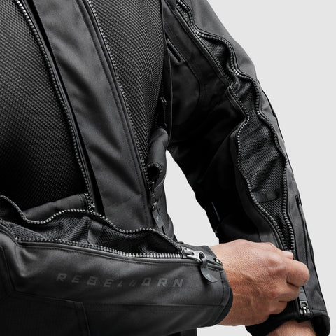 Cubby V Black Veste Moto Textile