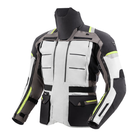 Cubby V Black Grey Fluo Veste Moto Textile