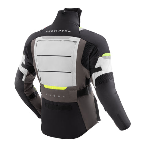 Cubby V Black Grey Fluo Veste Moto Textile