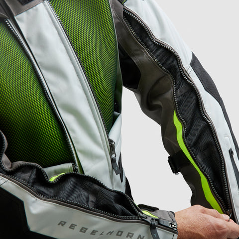 Cubby V Black Grey Fluo Veste Moto Textile