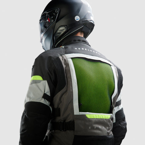 Cubby V Black Grey Fluo Veste Moto Textile