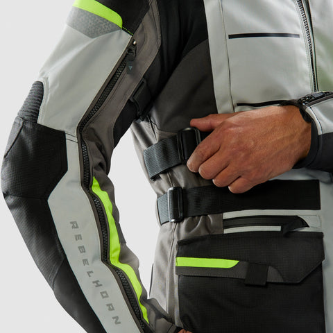 Cubby V Black Grey Fluo Veste Moto Textile