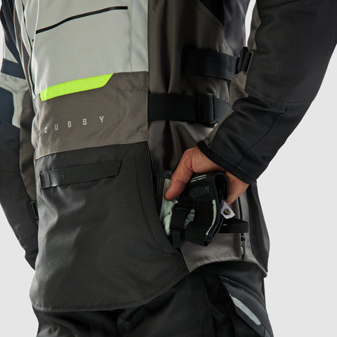 Cubby V Black Grey Fluo Veste Moto Textile