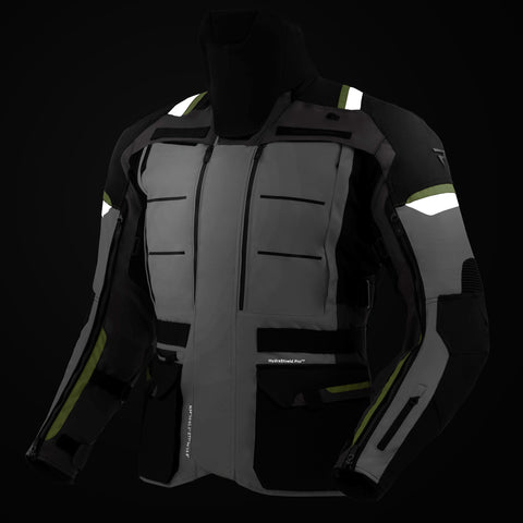 Cubby V Black Grey Fluo Veste Moto Textile