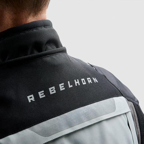 Cubby V Black Grey Fluo Veste Moto Textile