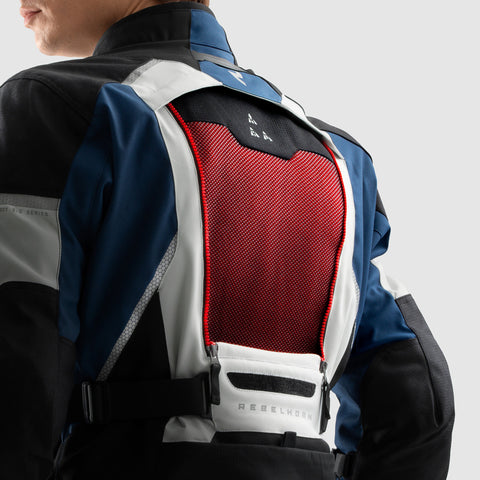 Rebelhorn Hardy 3.0 Blue/Grey/Red Veste Textile