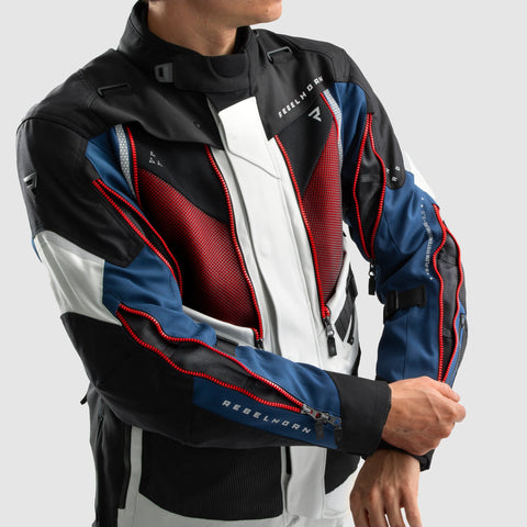 Rebelhorn Hardy 3.0 Blue/Grey/Red Veste Textile