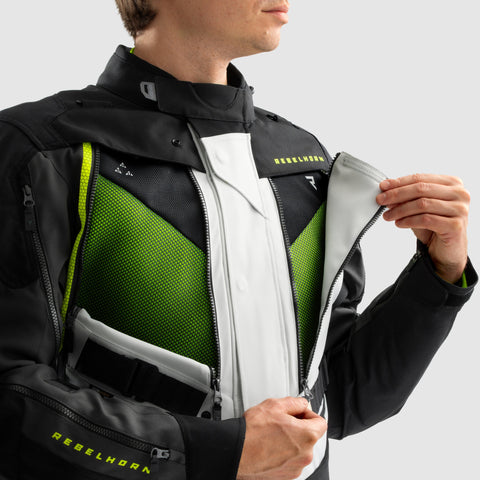 Rebelhorn Hardy 3.0 Black/Grey/Fluo Veste Textile