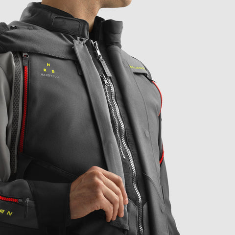 Rebelhorn Hardy 3.0 Anthracite/Grey/Yellow Veste Textile