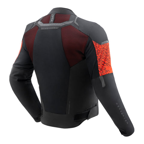 Jax Black Red Veste Moto Textile