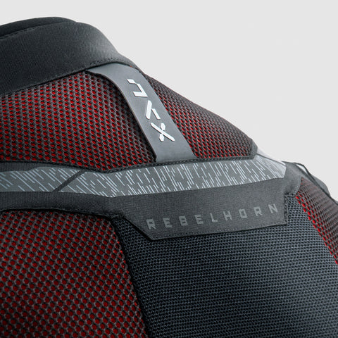 Jax Black Red Veste Moto Textile