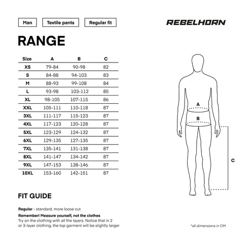 Range Black Pantalon Moto Textile
