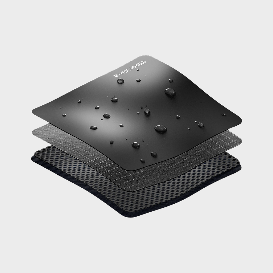 <p><strong>HydraShield™</strong> : barrière respirante contre la flotte.</p>