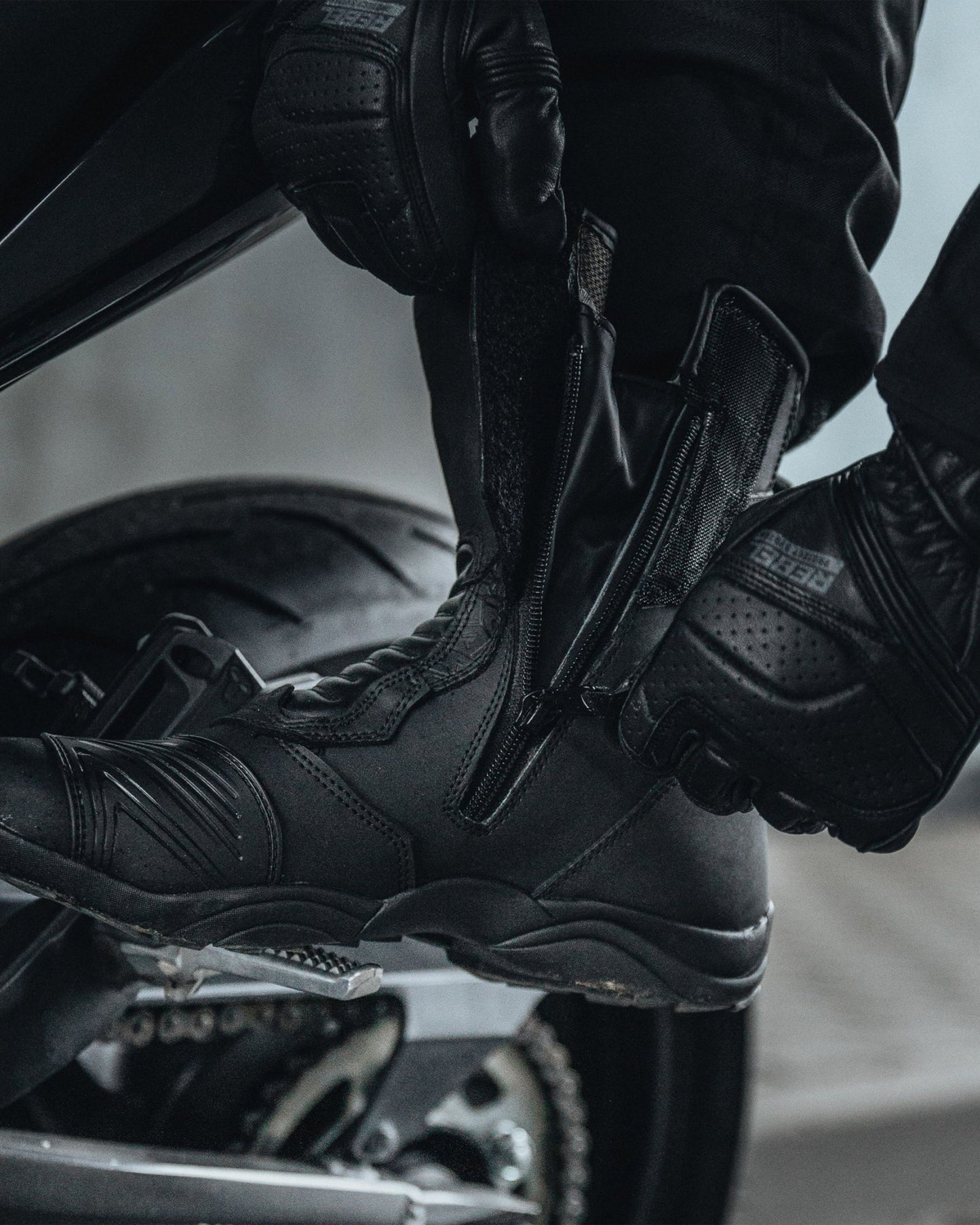 Scout Bottes Moto Noir Mat