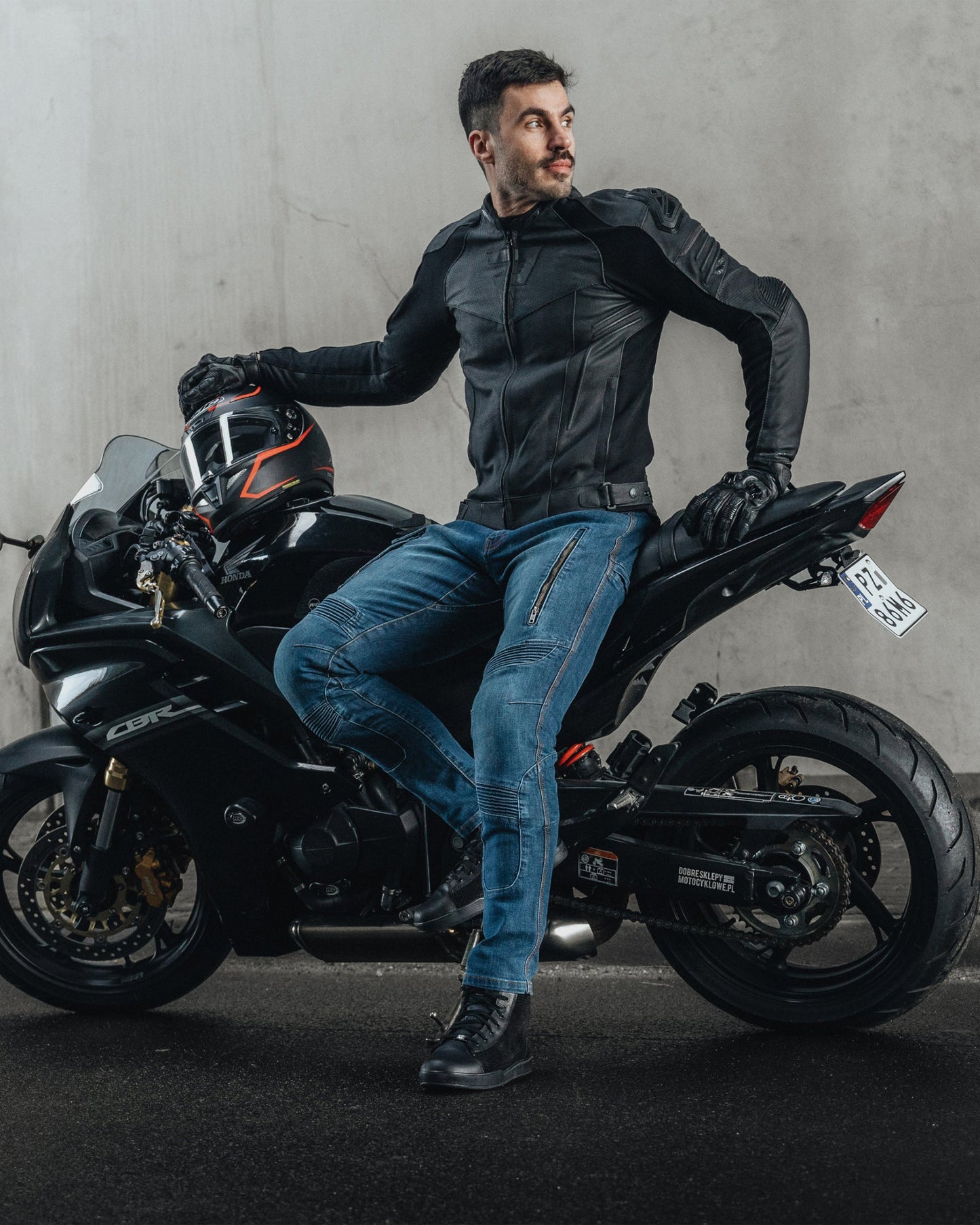 Vandal Jean Moto Bleu