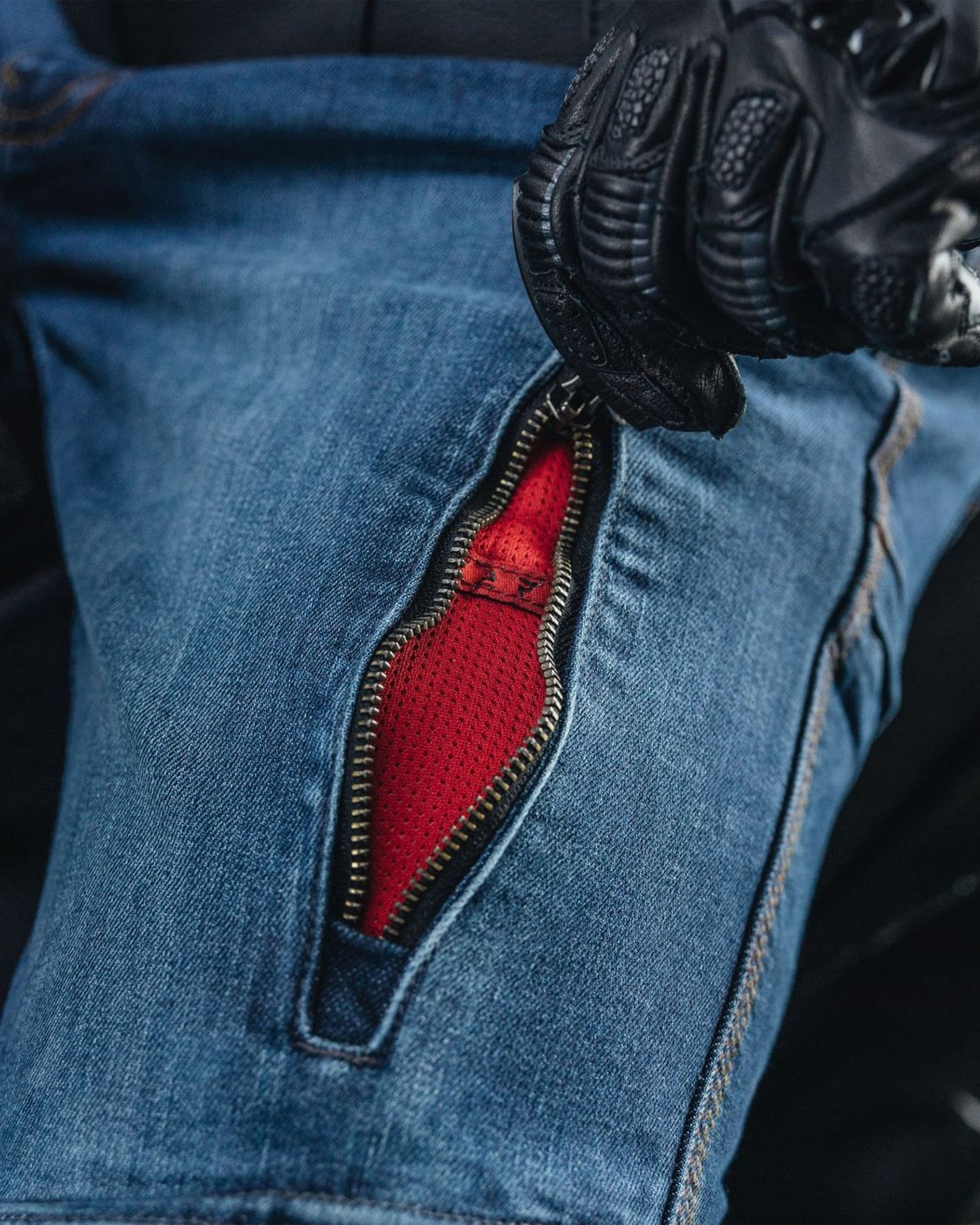 Vandal Jean Moto Bleu