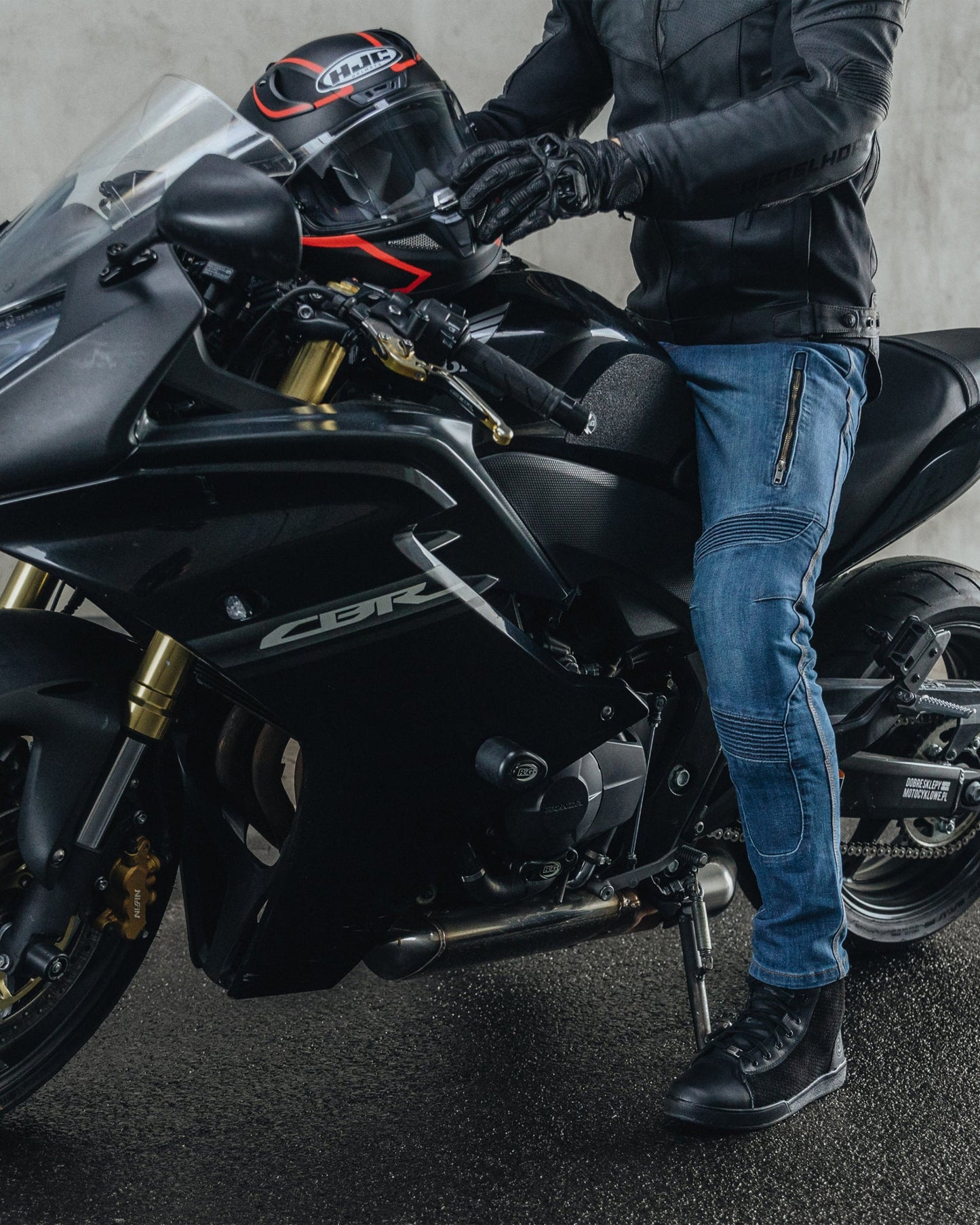 Vandal Jean Moto Bleu