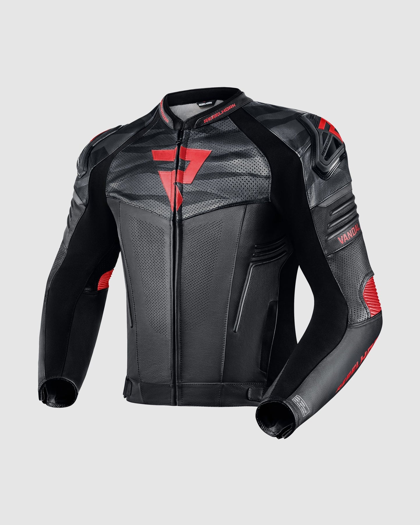 Vandal Motorcycle Blouson Cuir Rouge