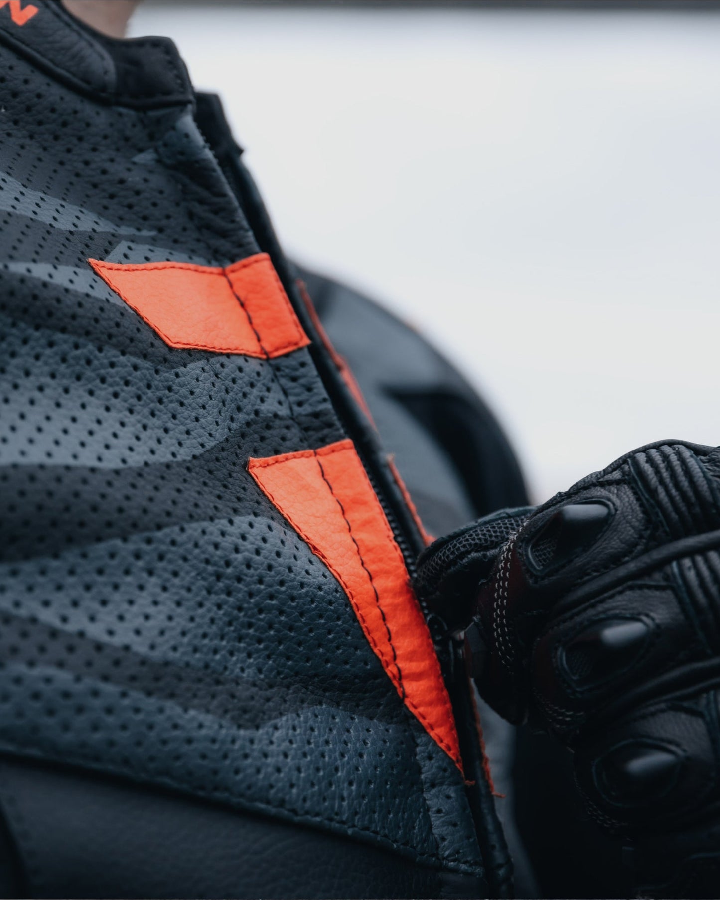 Vandal Motorcycle Blouson Cuir Rouge