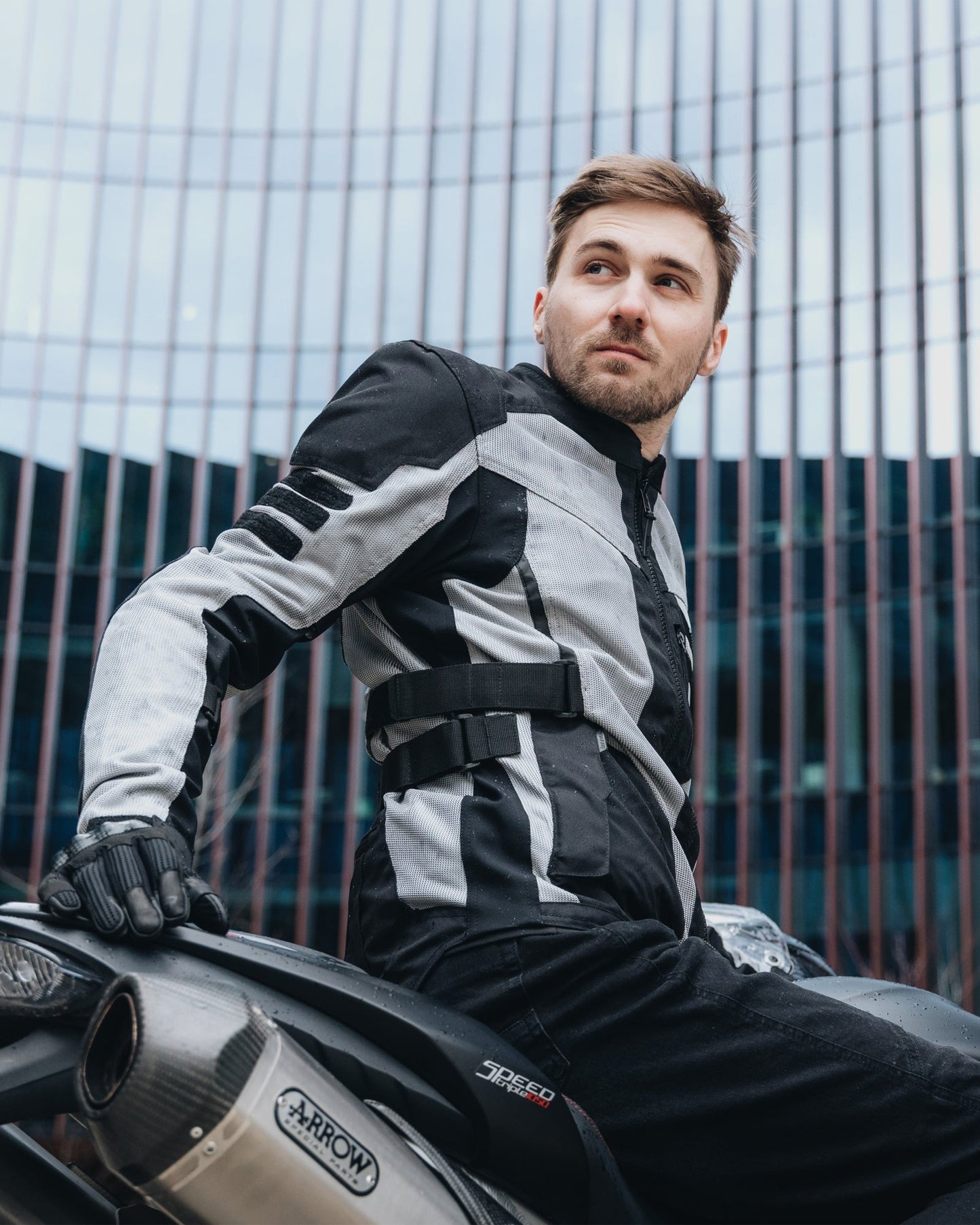 Scandal II Blouson Moto Gris