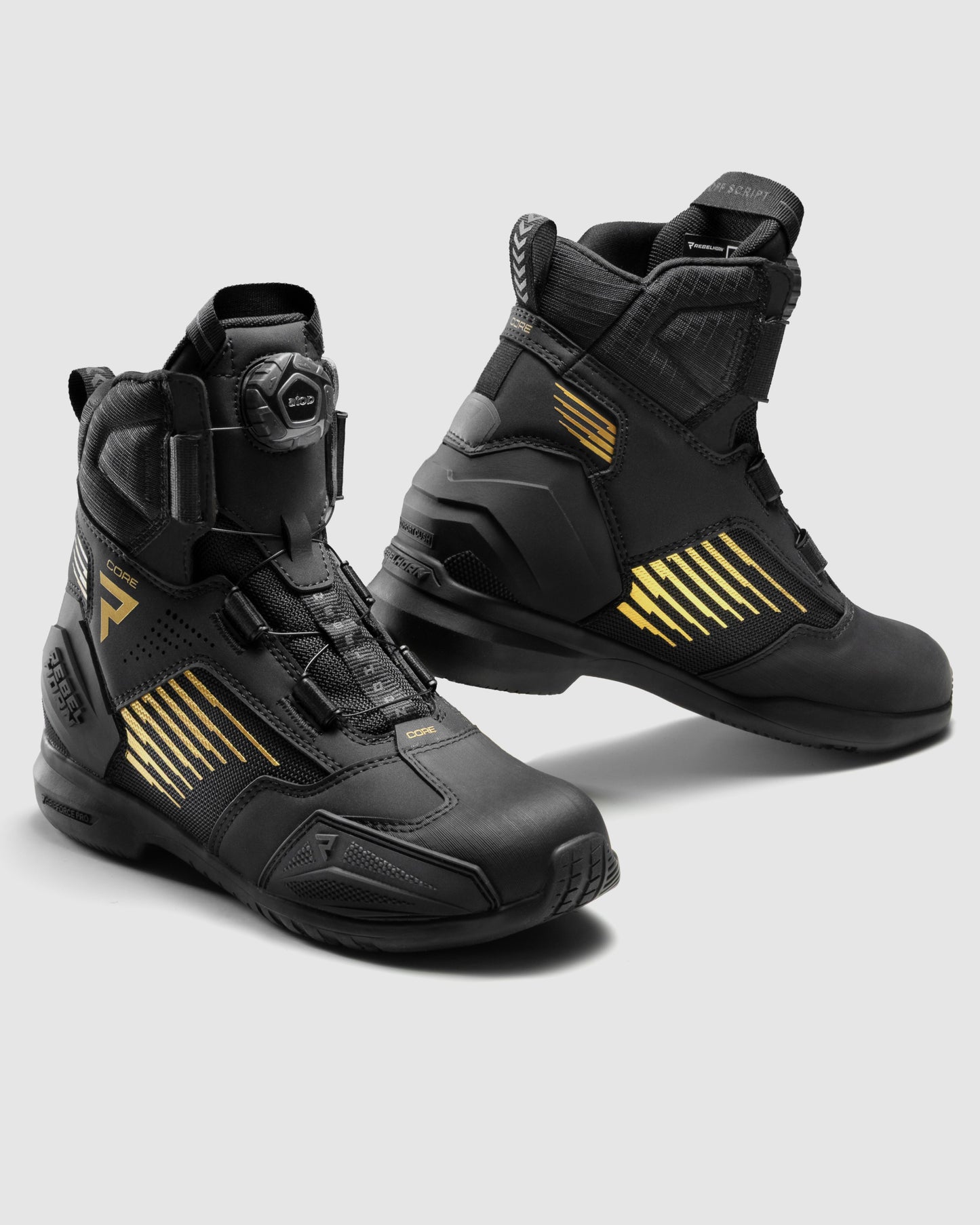 Core Bottes Moto Dorées