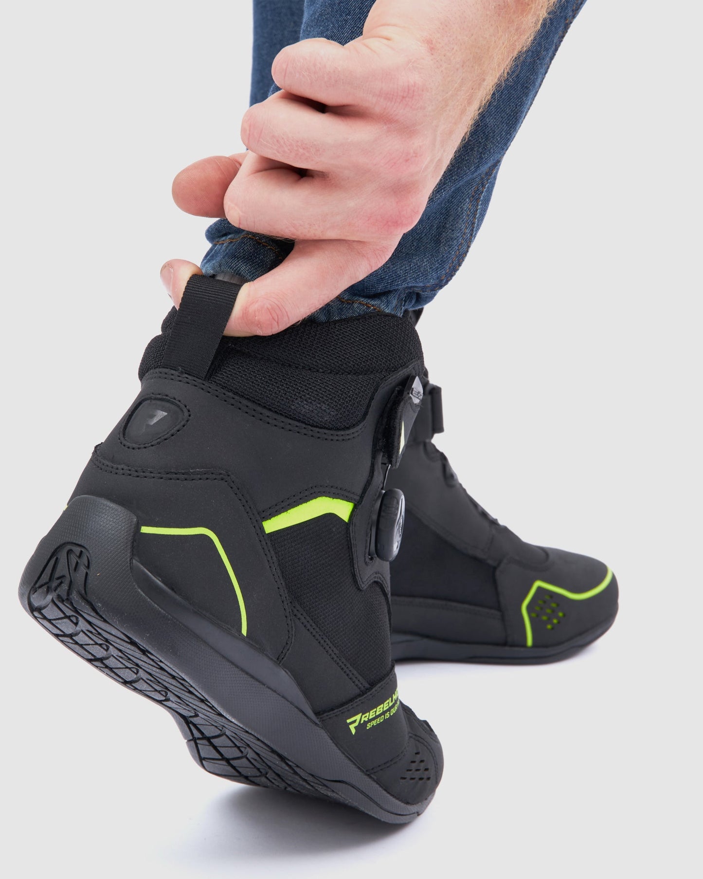 Spark II Bottes Moto Jaune Fluo