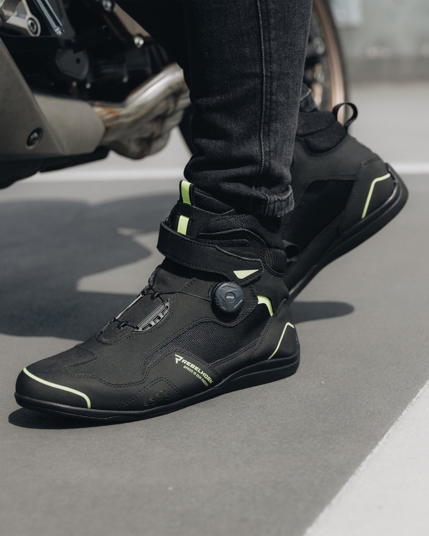 Spark II Bottes Moto Jaune Fluo